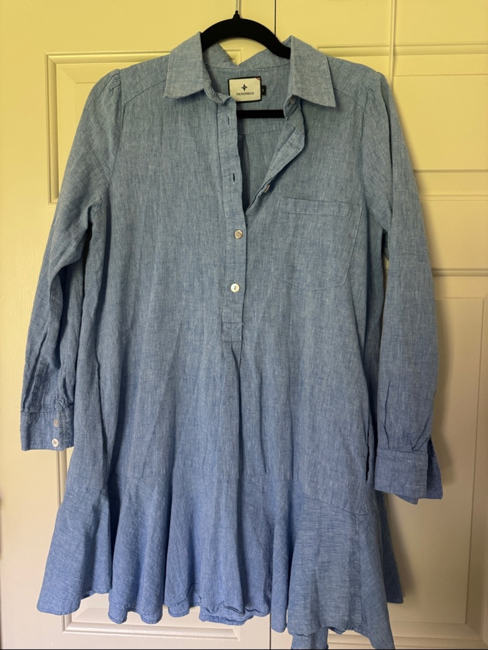 Tuckernuck Light Blue Chambray Mini Dress